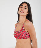 Bikini top sporty in fantasia