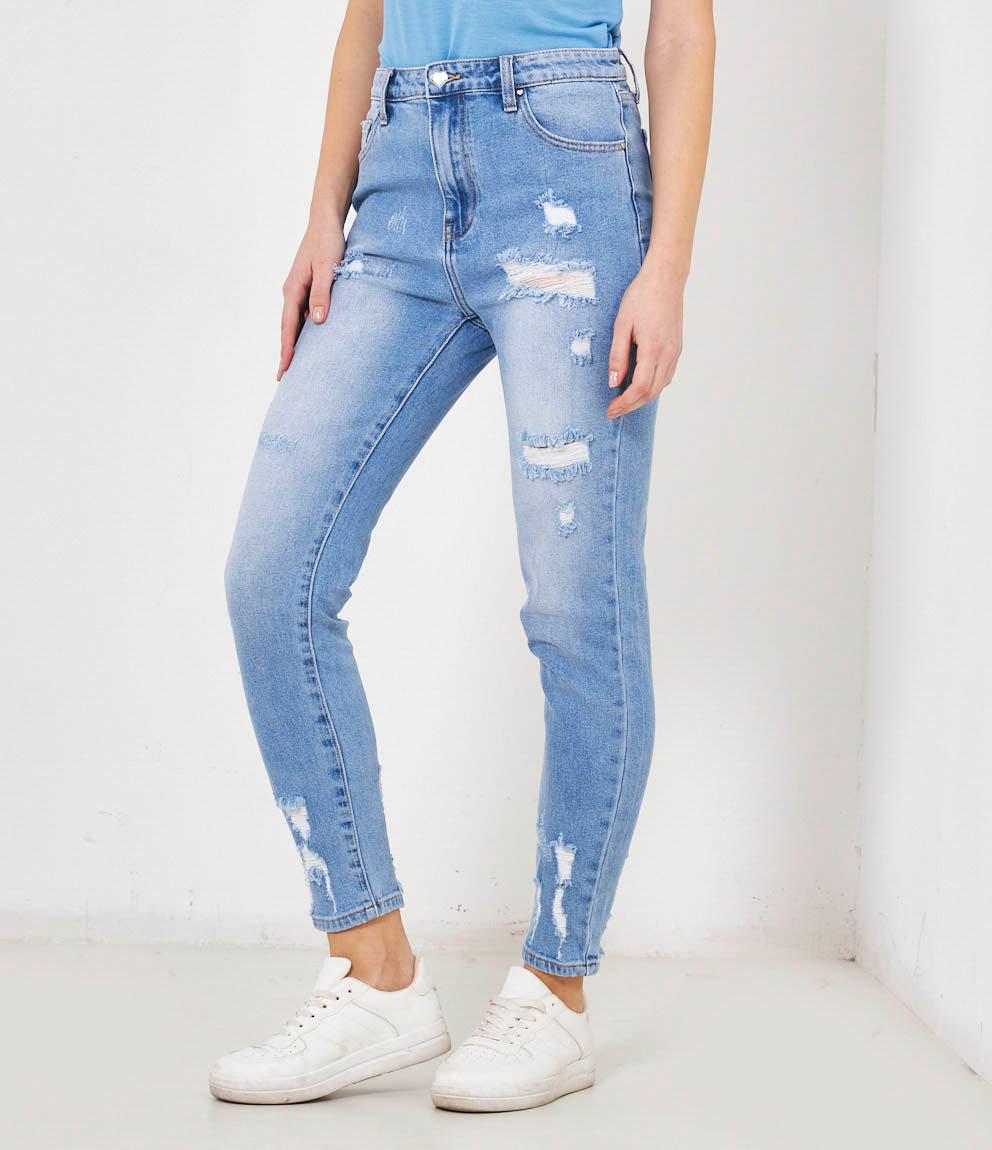 Jeans skinny con strappi frontali – Zuiki Italia