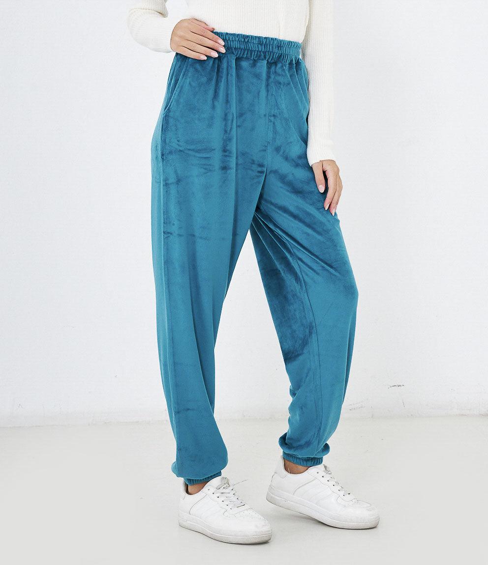 Chenille trousers with elastic – Zuiki Italia