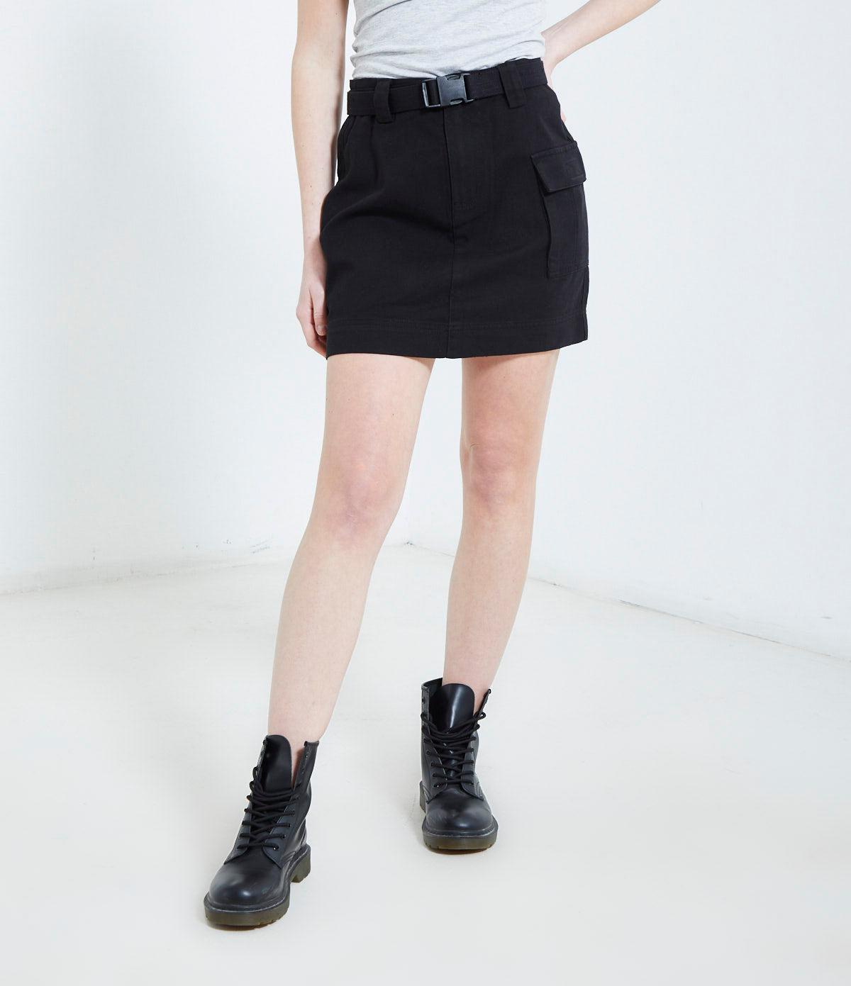 Clip belt hotsell denim skirt